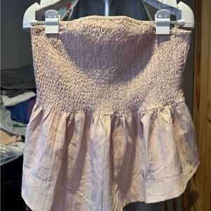 SHEIN Curve Blush Strapless Top